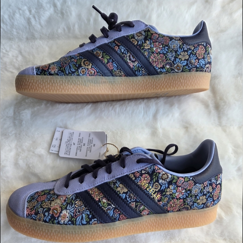 Adidas X Gazelle Liberty London Sneakers Big Girs Size 6 Womens Floral